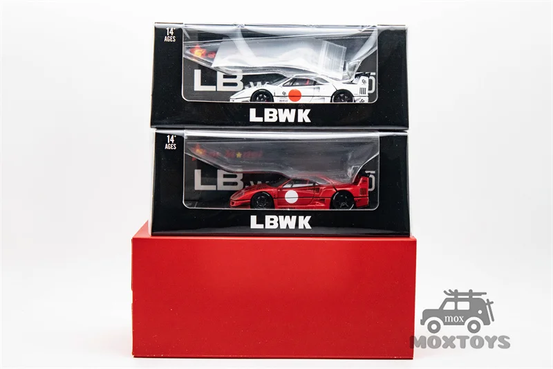 نموذج ستار 1:64 LB-Works F40 أحمر / أبيض محدود 499 نموذج سيارة دييكاست