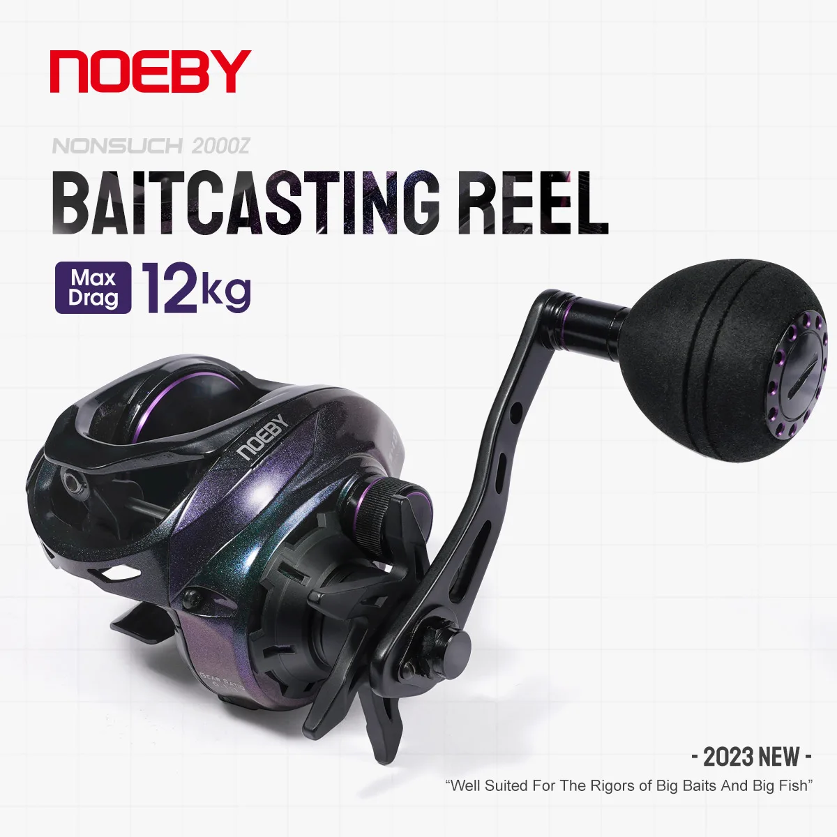 

NOEBY NONSUCH 2000Z Baitcasting Reel Brake Reel 12kg Drag Power 9+1 BB 6.1:1 Gear Ratio Saltwater Fishing Equipment Gear