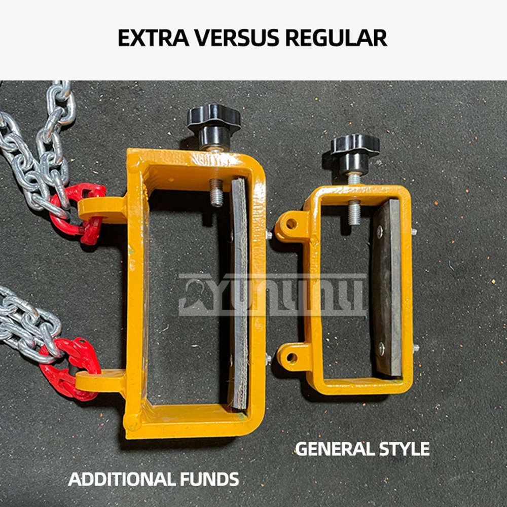 2 Claw  Clamp Hook 2T Oil Drum Lifter Chain Carbon steel for Forklifts or Cranes Plastic Metal Drums Unloading Tool