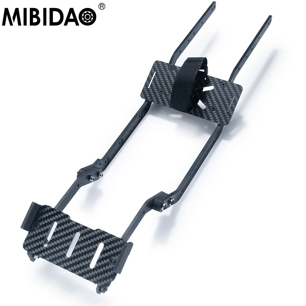 

MIBIDAO Carbon Fiber Girder Body Chassis Frame Rails with Battery Tray Mounting For 1/10 TRX-4 TRX4 RC Crawler Car