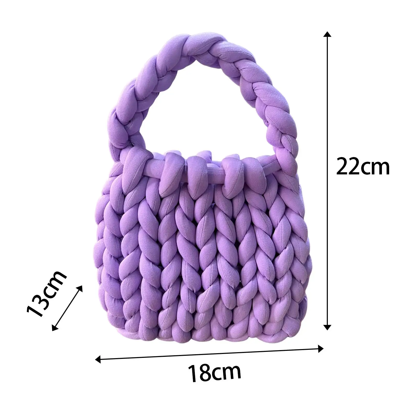 حقيبة يد نسائية كروشيه مصنوعة يدويًا ومحفظة متماسكة كاجوال للعمل في الحفلات الخارجية