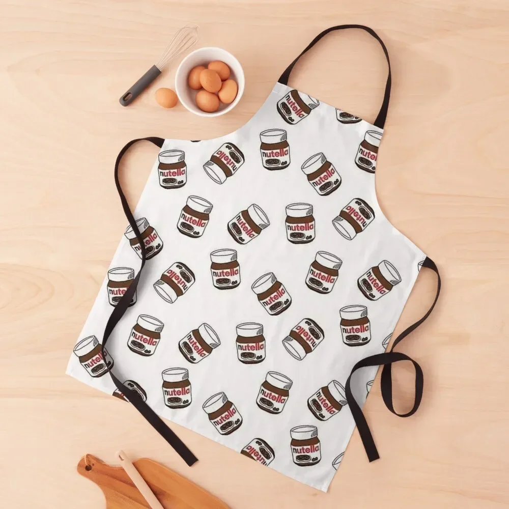 

Nutella Pattern Set Apron For Women Kitchen New year's Novelties Kitchen And Home Chef Uniform Women Apron