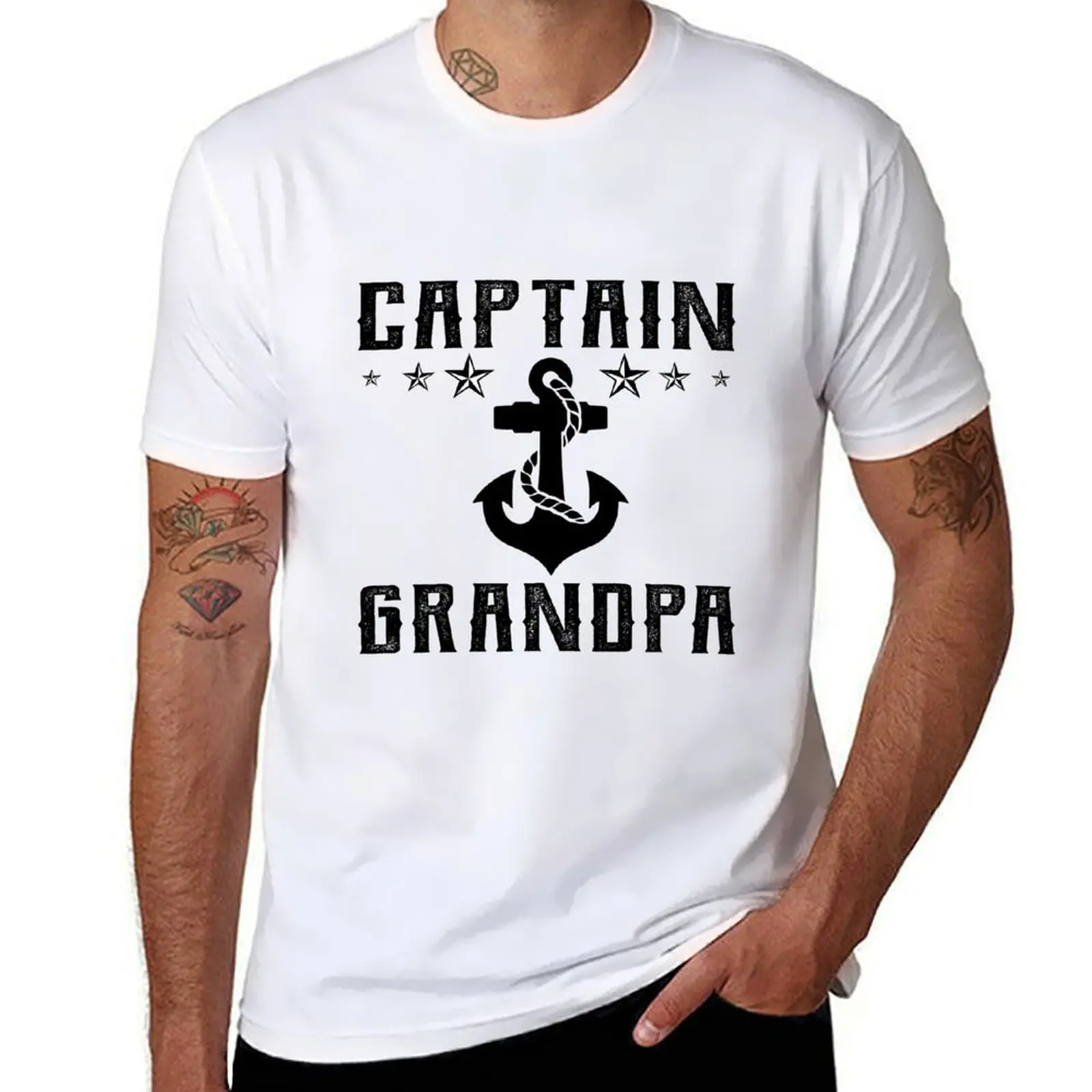 

Captain grandpa T-Shirt t shirts for man cotton soft cotton t shirts man 100% T-Shirt