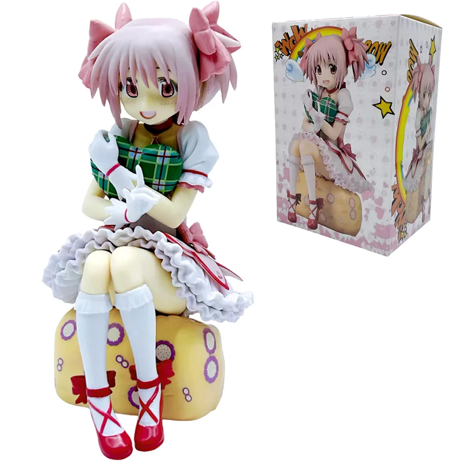 14CM 애니메이션 마법소녀 마도카 마기카 카나메 마도카 캐릭터 모델 피규어 책상 장식품 앉아있는 장난감 컬렉션 오타쿠 선물