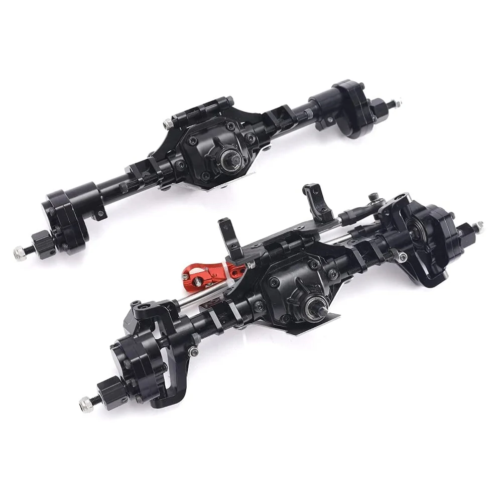 Aluminum Front Rear Portal Axle Assembled Axles for 1/10 Axial SCX10 II 90046 90047 RC Crawler Car Upgrades