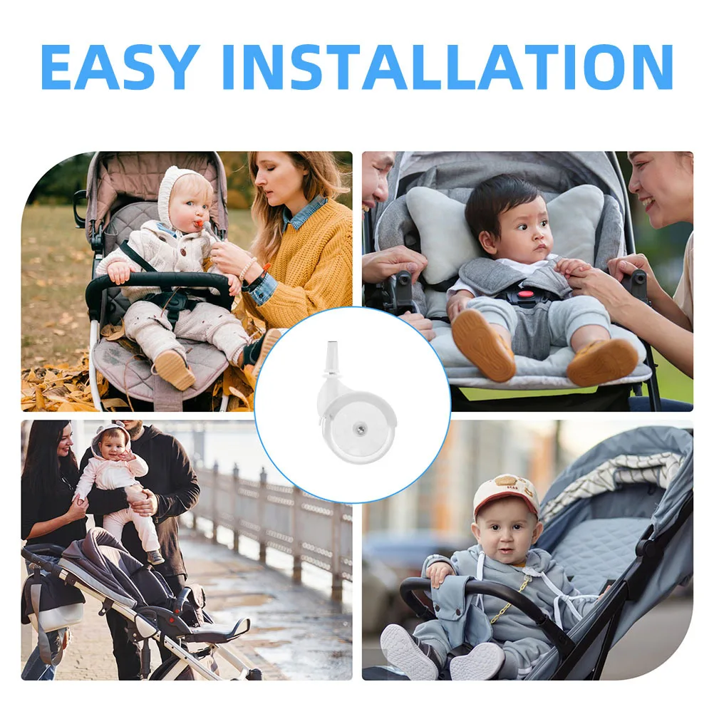 2 قطعة عجلة مشاية أطفال عالمية بديلة عجلات بلاستيكية ناعمة ومستقرة ملحقات مشاية التنقل عجلة لـ #4