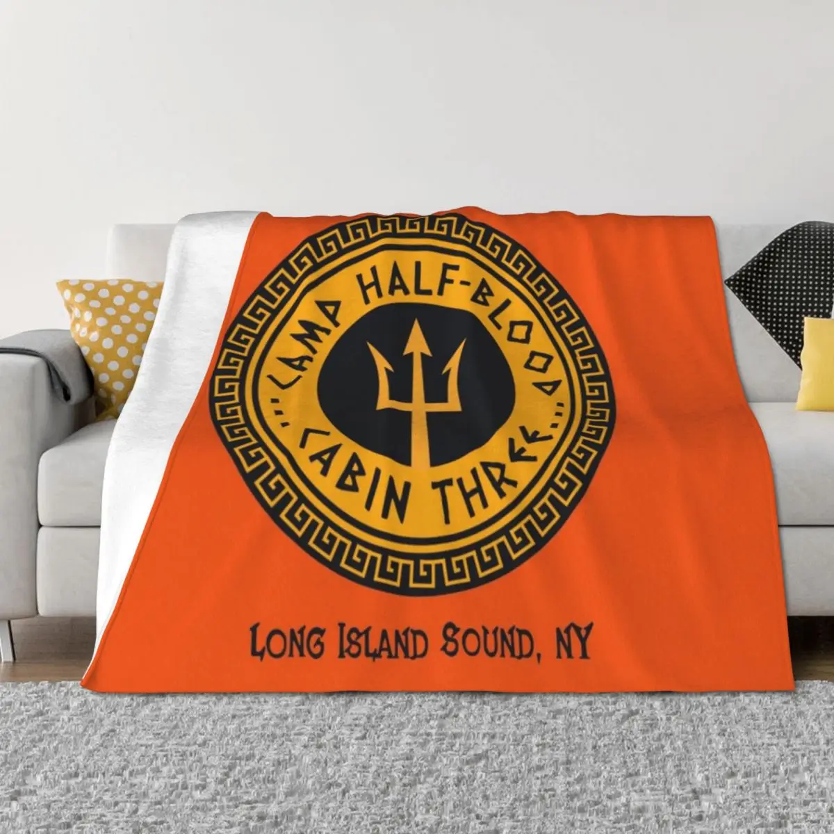 

Graphics Authentic Camp Half Blood Long Island Sound Cabin Three Throw Blanket halloween Stuffeds Heavy Hair Blankets