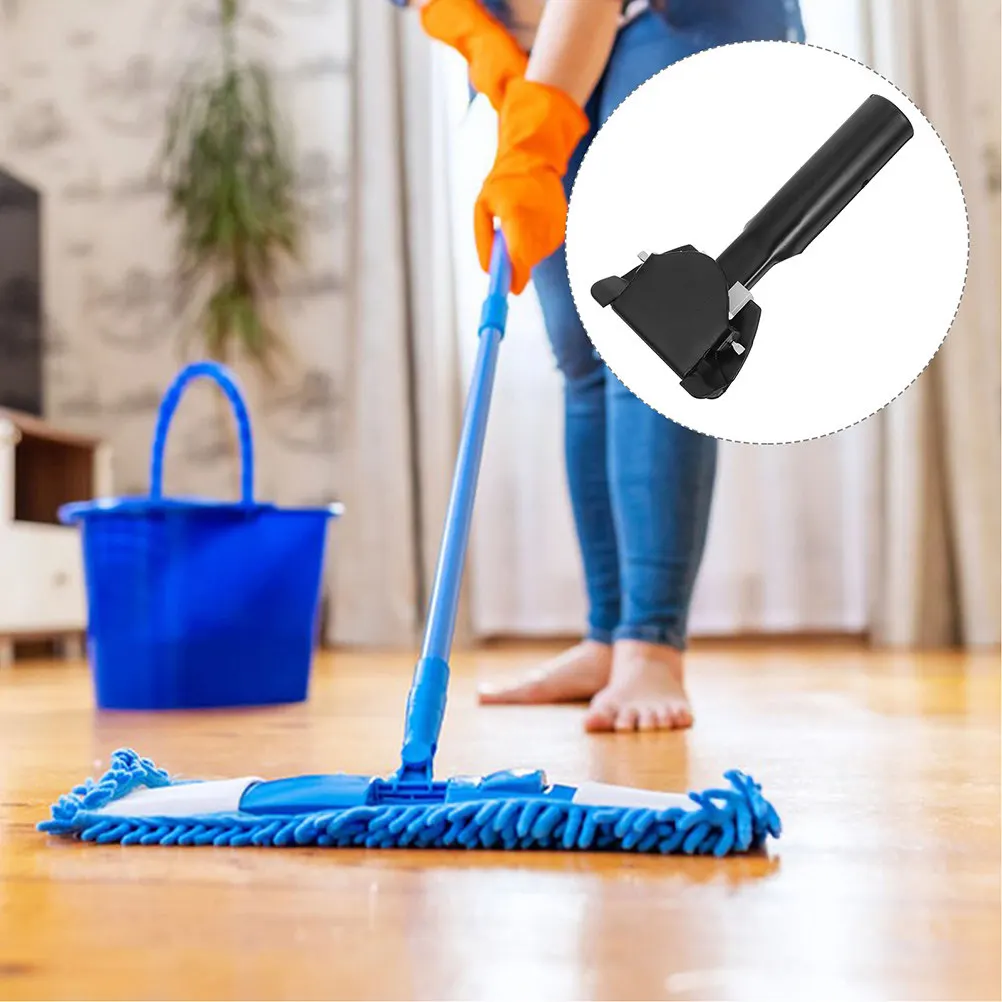 2Pcs Versatile Mop Rod Chuck Clamp for Chrome Plated Iron Frame Poles Ergonomic Handle Attachment Dust Control Cleaning
