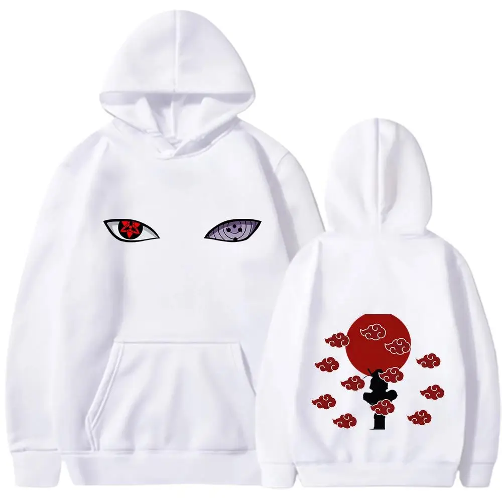 Naruto Itachi Hoodie Akatsuki Krähen Anime-Print Street-Style Unisex Herren Damen Oversized Casual Sweatshirts Langarm – Detail 7