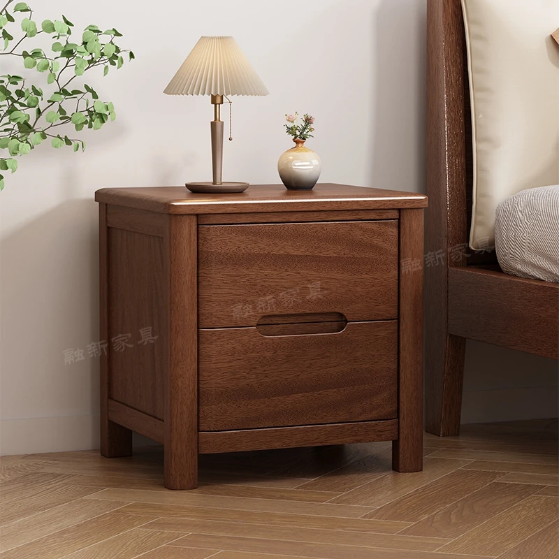 I1 All Solid Wood Bedside Table Simple Modern Chinese Walnut Bedroom Drawer Bedside Cabinet Super Narrow Mini Whole Batch