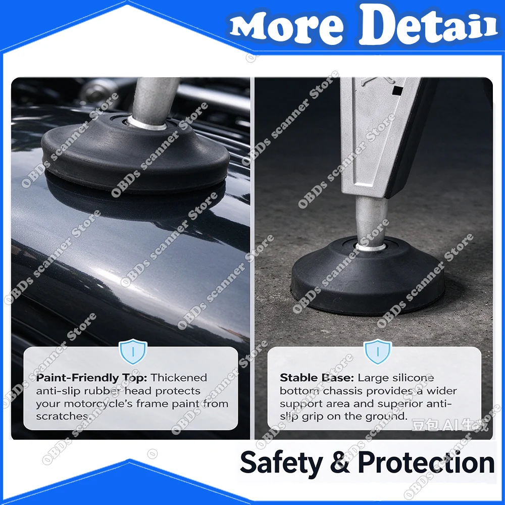 Portable stainless steel Motorcycle Lift Kit For Clean and adjust the car chain Ratchet lifting structure quick lifting lowering