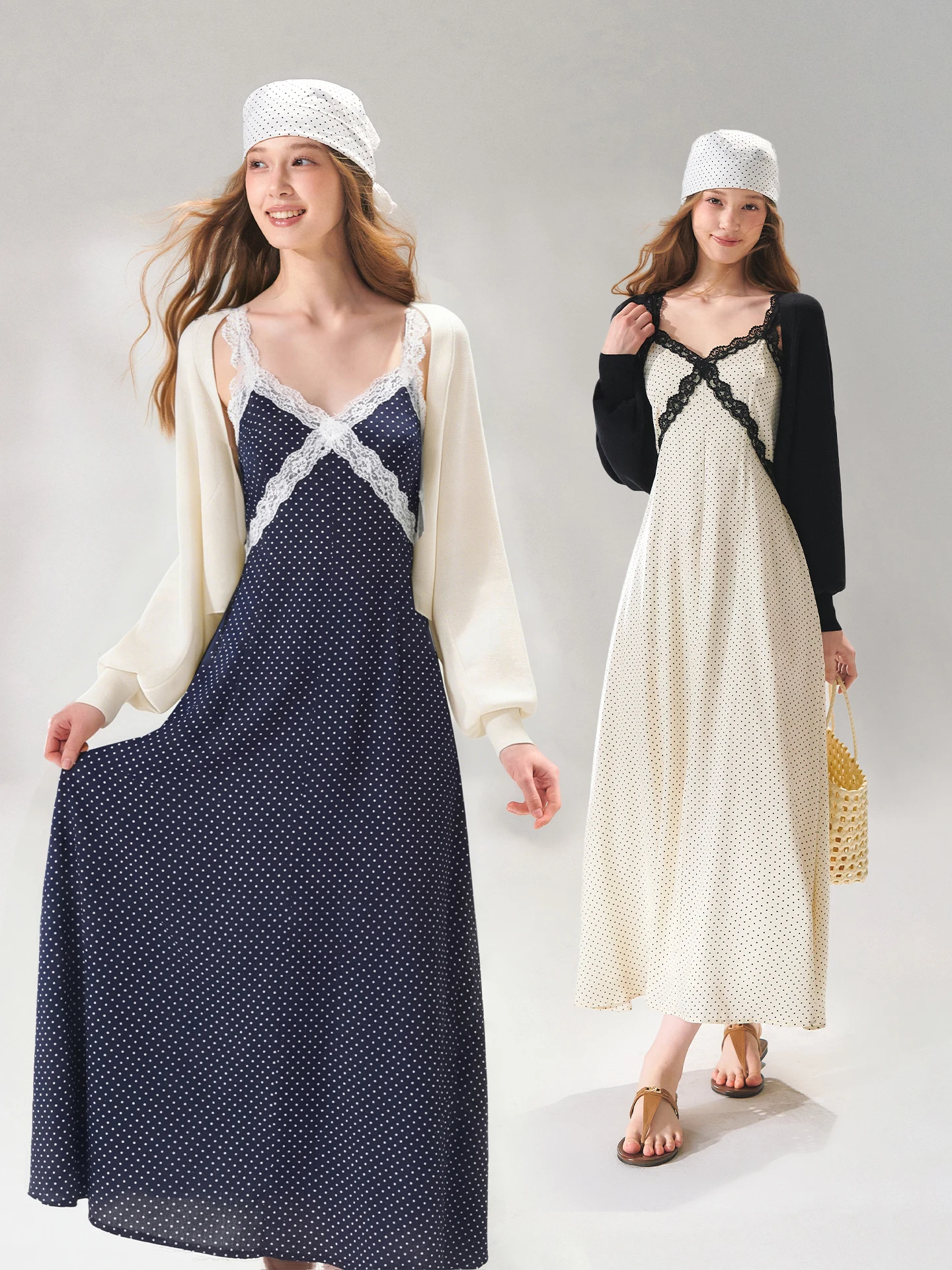 

Винтажное пляжное платье AsGony в горошек с кружевными вставками, женское, без рукавов, с V-образным вырезом, завышенной талией, А-силуэт, в ретро-стиле