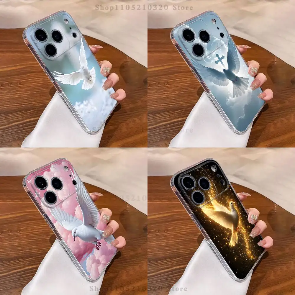 

peace dove Phone Case For iPhone 17,16,15,14,13,12,11 Pro,Max,Plus,XR,Mini,E Clear Full-coverage Soft Cover