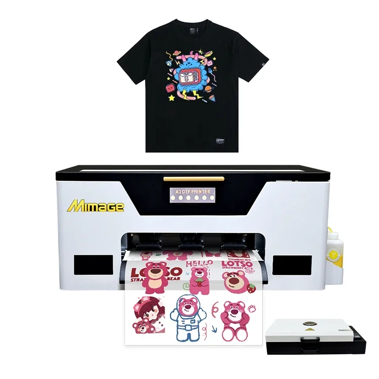 Best price 60cm 80cm 2/3/4 i3200/i1600 heads transfer PET Film DIY logo t-shirt hoodie garment printing machine dtf printer