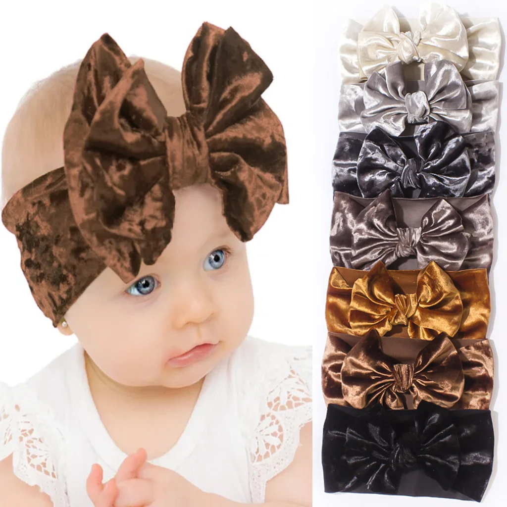 

36pc/lot Big Velvet Bow Baby Headband Toddler Headwraps Kids Velvet Turban Girls Headdress Photo Props Hair Accessories Bulk