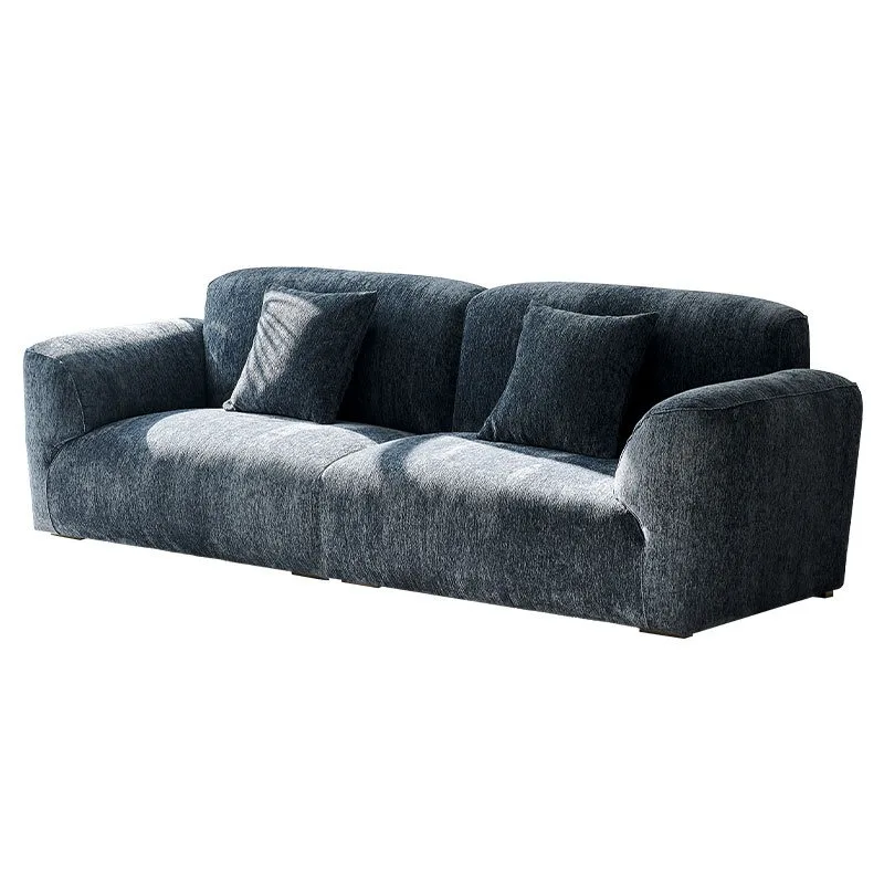 Fabric sofa, living room French chenille cream style small apartment sofa