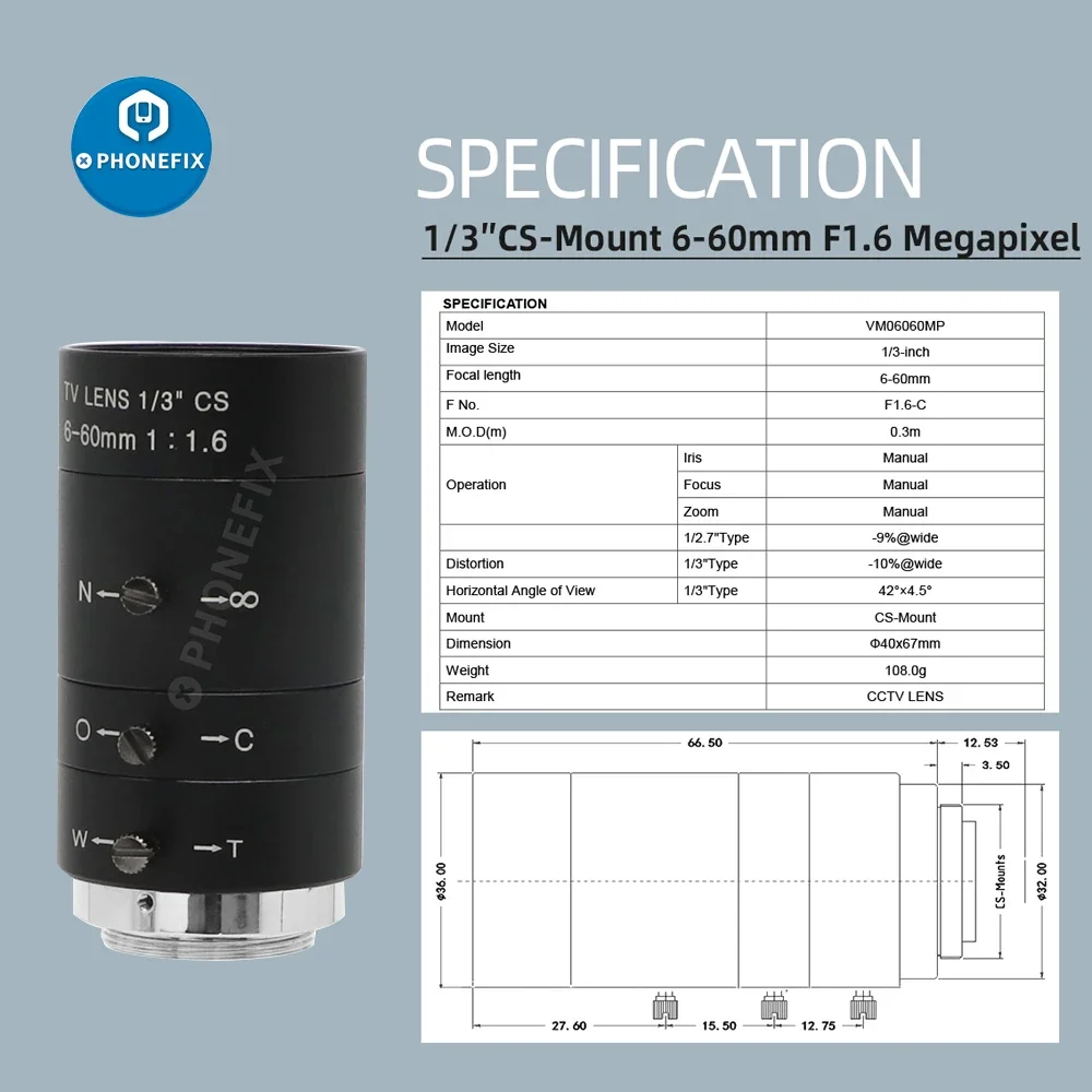 2MP HD1080P HDMI Webcam Live Streaming Camera 2.8-12mm F1.4 / 6-12mm F1.6 / 6-60mm F1.6 / 5-50mm /8-50mm Lens for Video Teaching