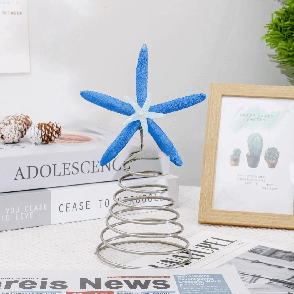 

Iron Festive Starfish Decor Collectible Handmad Star Treetop Decorations DIY Crafts Starfish Treetop Ornament Christmas Tree