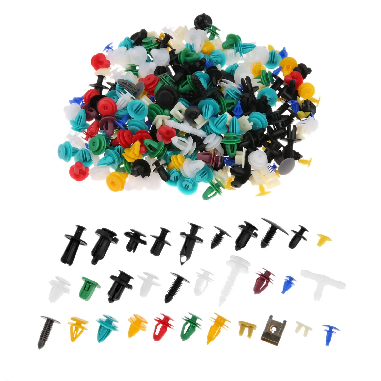 

500PCS Universal Mixed Auto Bumper Rivet Fasteners Door Trim Panel Car Clips Retainer Push Engine Cover Fastener Kit 20Kinds