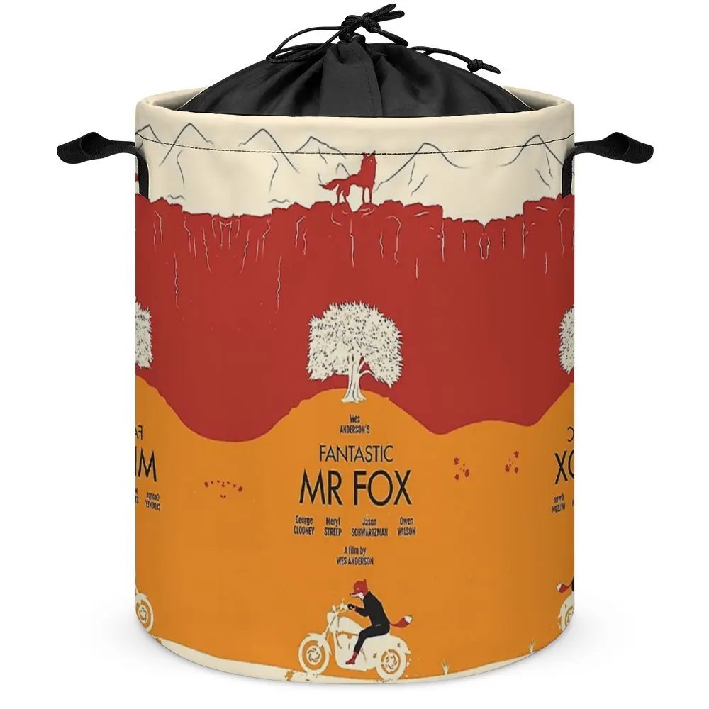 Fantastic Mr. Fox   for Sale Laundry Basket Tie Up Your Dirty Pocket Organizer Division Casual Graphic Stored Toys Handle on Bot