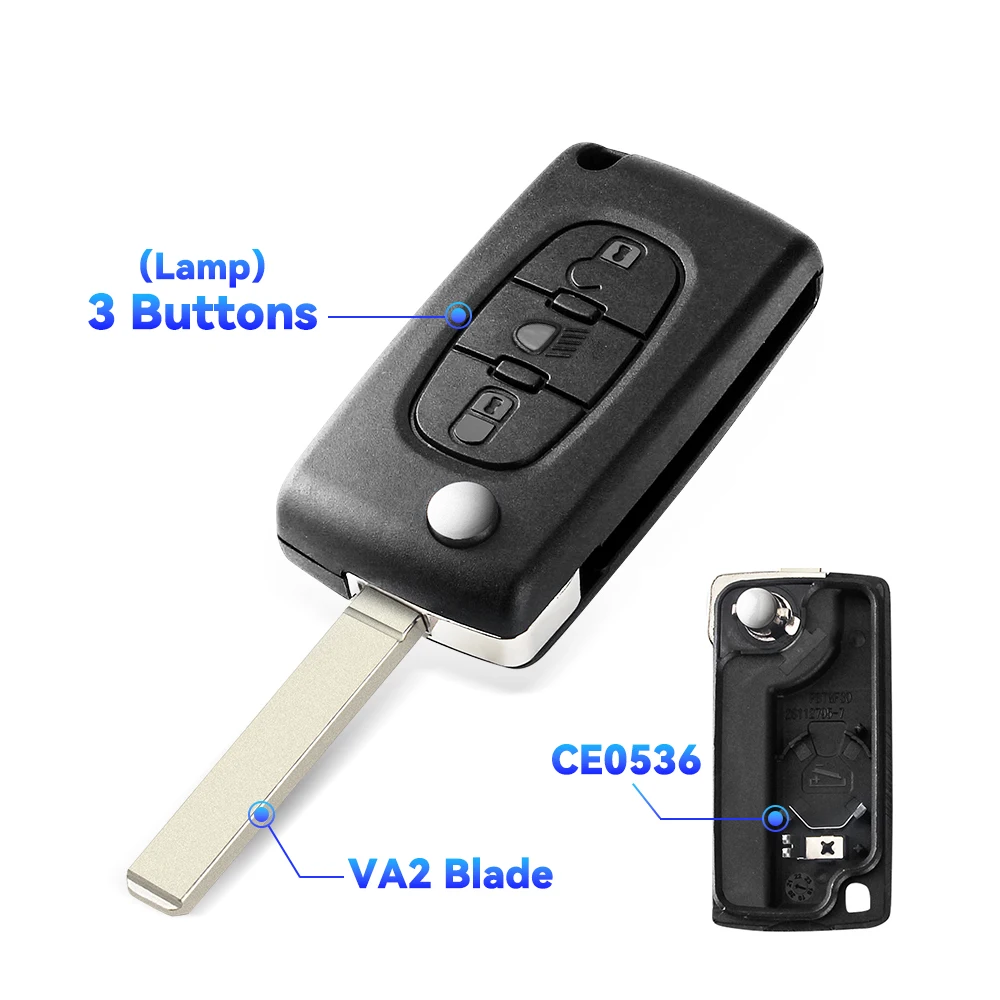 KEYYOU 20 stücke Fernbedienung Schlüssel Fall Für Peugeot 207 307 308 407 607 807 Für Citroen C2 C3 C4 C5 C6 flip Klapp Auto Schlüssel shell 2/3/4B