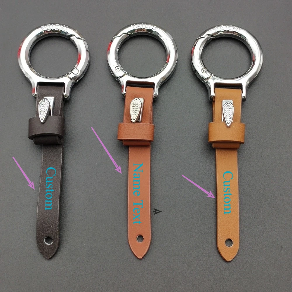 

Goodquality New Multifunctional Pendant Car Keychain for Men Leather Rope Metal Pendant Exquisite Keyring Costomizable