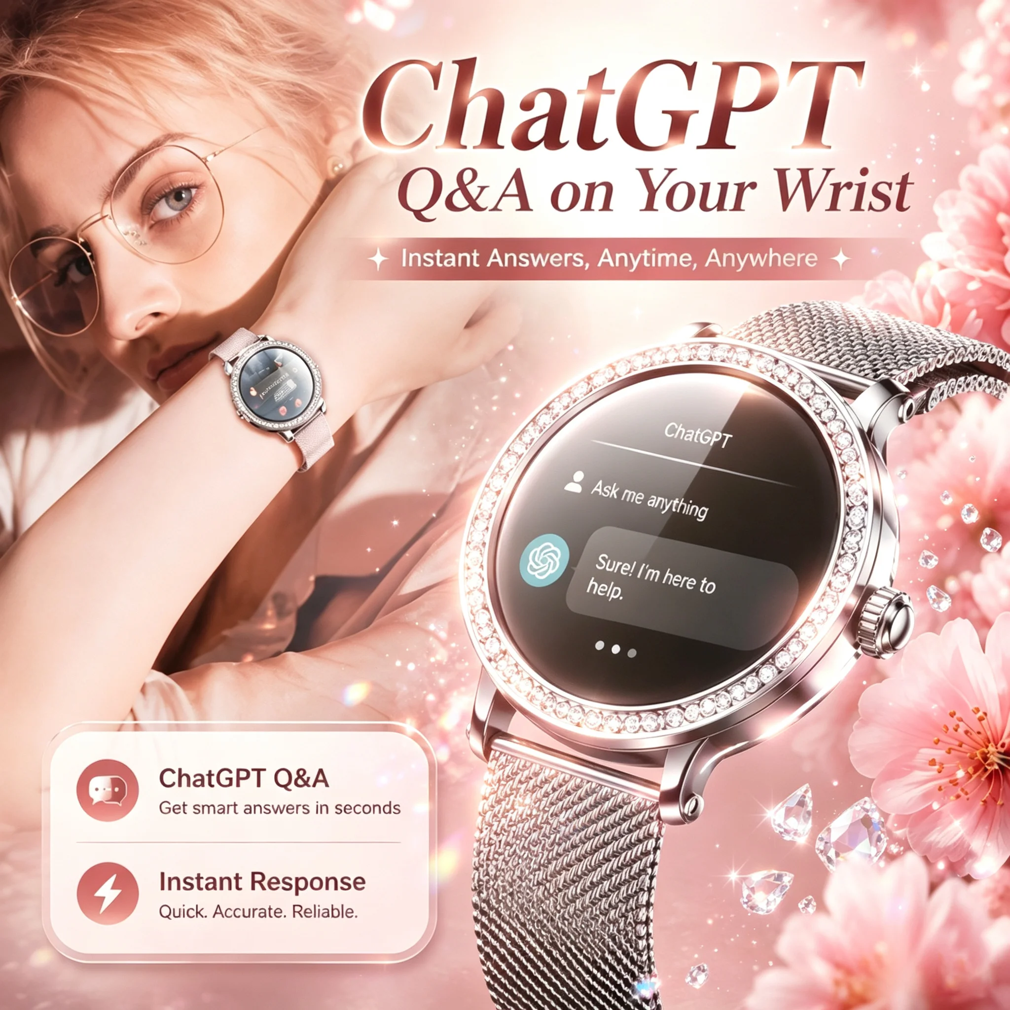 2026 Women ChatGPT Smartwatch 1.32