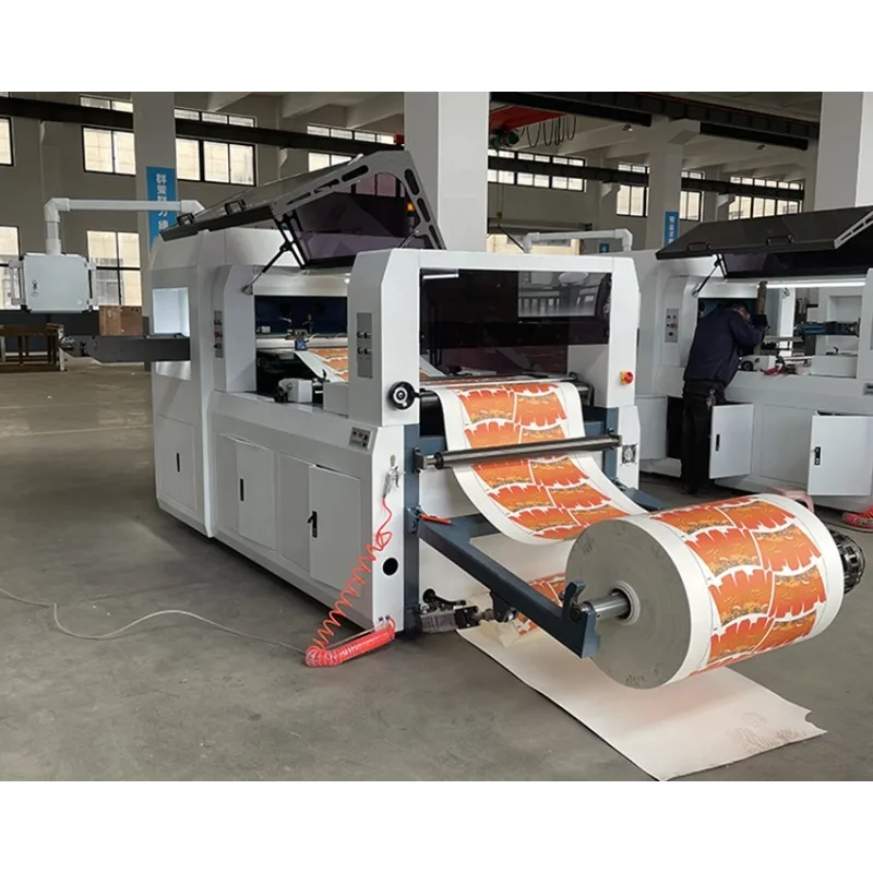 Paper Cup Die Cutting Machine Fries Roll Sheet Cardboard Creasing Burger Food Automatic Paper Lunch Boxes Die Cutting Machine