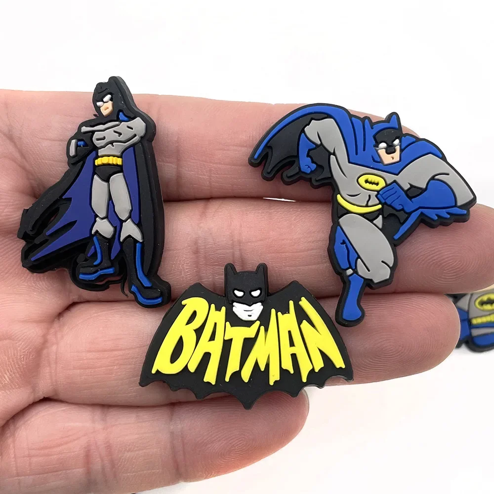 Decoração Sapato para Crocs, Coleção Batman, Encantos Sapato, Acessórios Sapato, Sandália Decorar, Homens, Mulheres, Crianças, Presentes de Festa