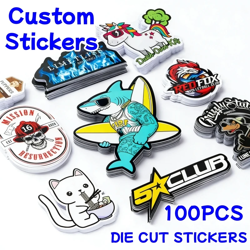 

Custom Stickers Die Cut Waterproof Stickers Wedding Birthday Gift Box Stickers Design Your Own Stickers Personalize Stickers