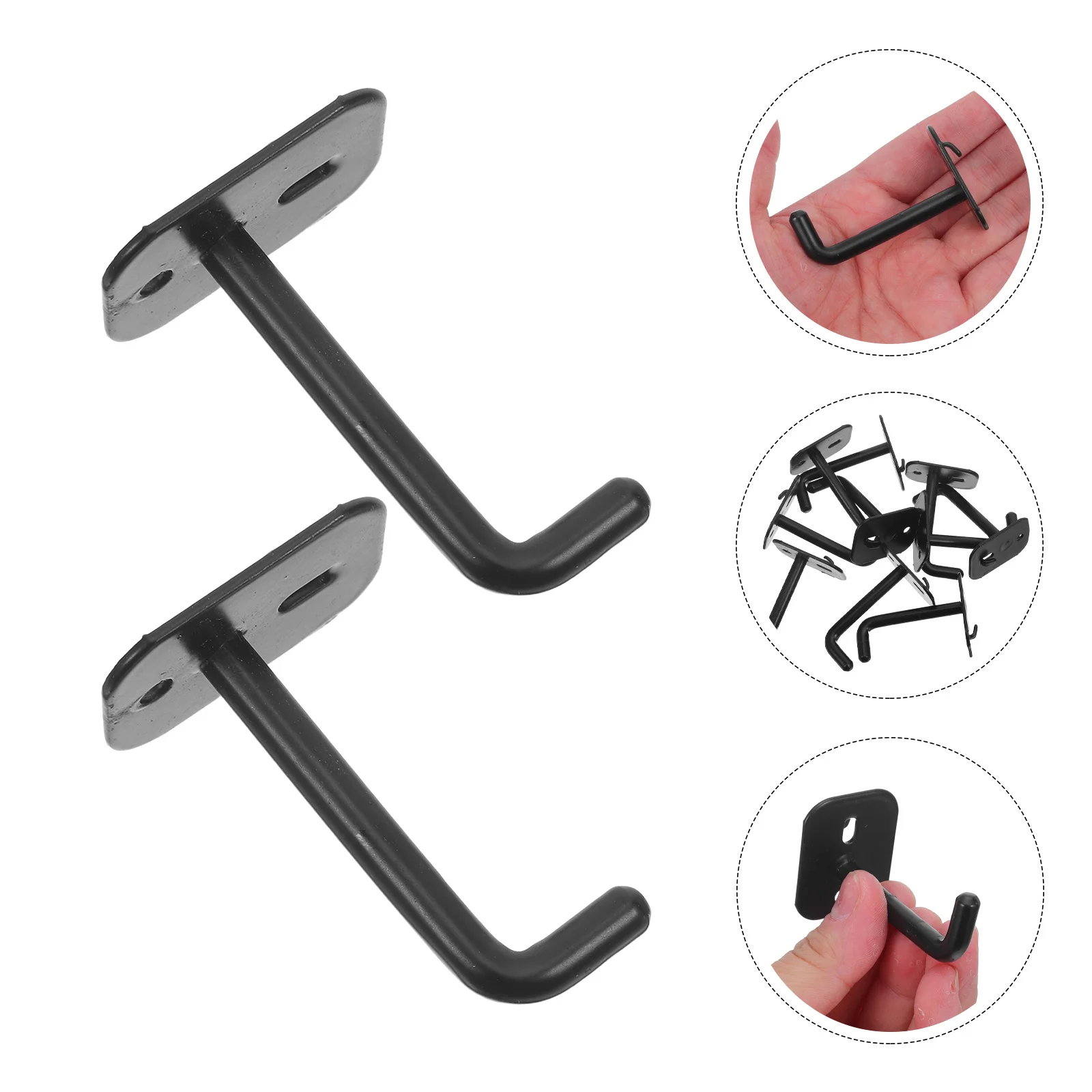 

10Pcs Black Shelf Hooks Modern Heavy Duty Wire Shelf Hangers for Closet Kitchen Garage Storage Pegboard Metal Shelving