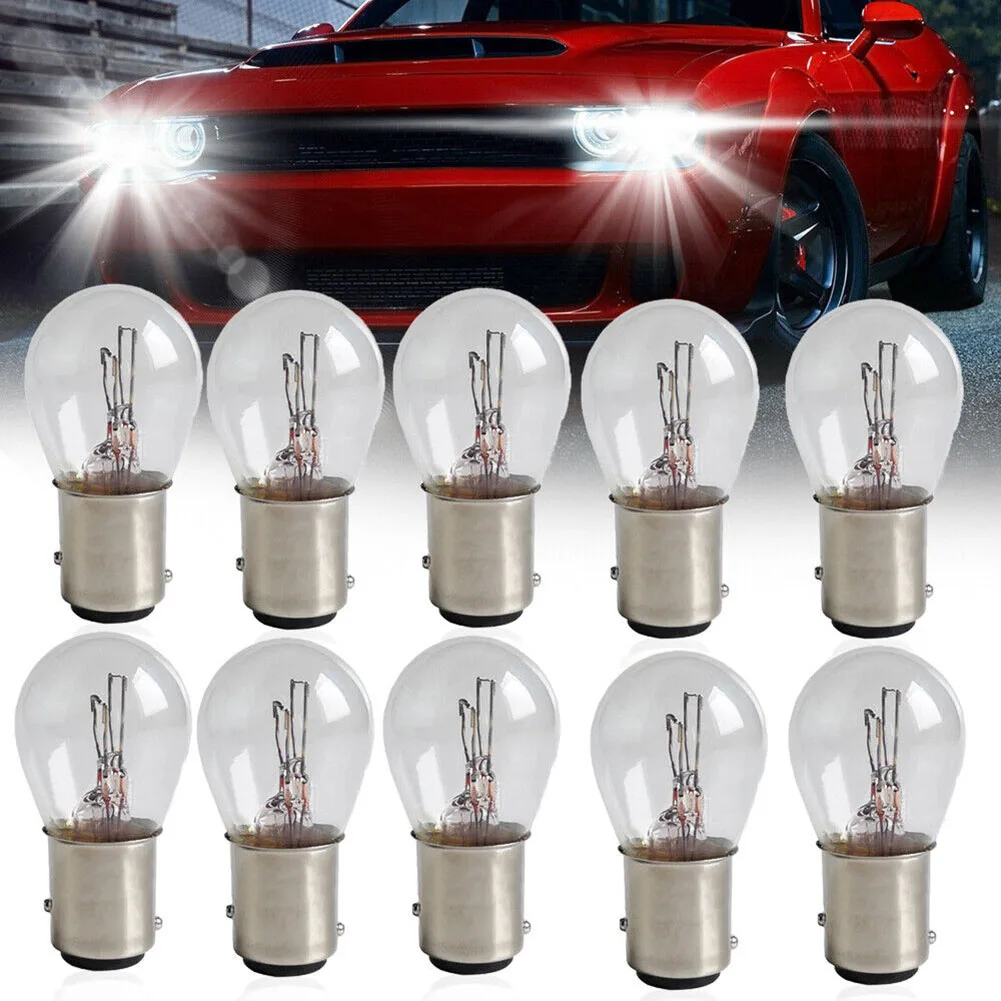 Multi Functional and Reliable Auto Car Brake Light Bulbs 10 Pcs 1157 Bulbs for Back Up Reverse Interior Dome and More