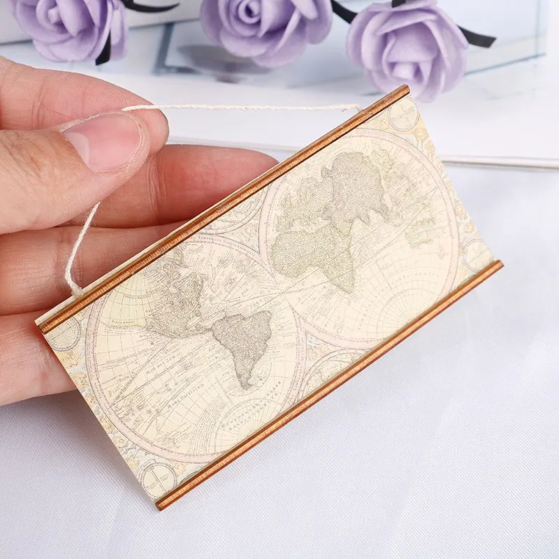 인형 집 미니어처 액세서리, 1/12 미니 세계 지도 시뮬레이션 가구 모델 장난감, 인형 집 장식용