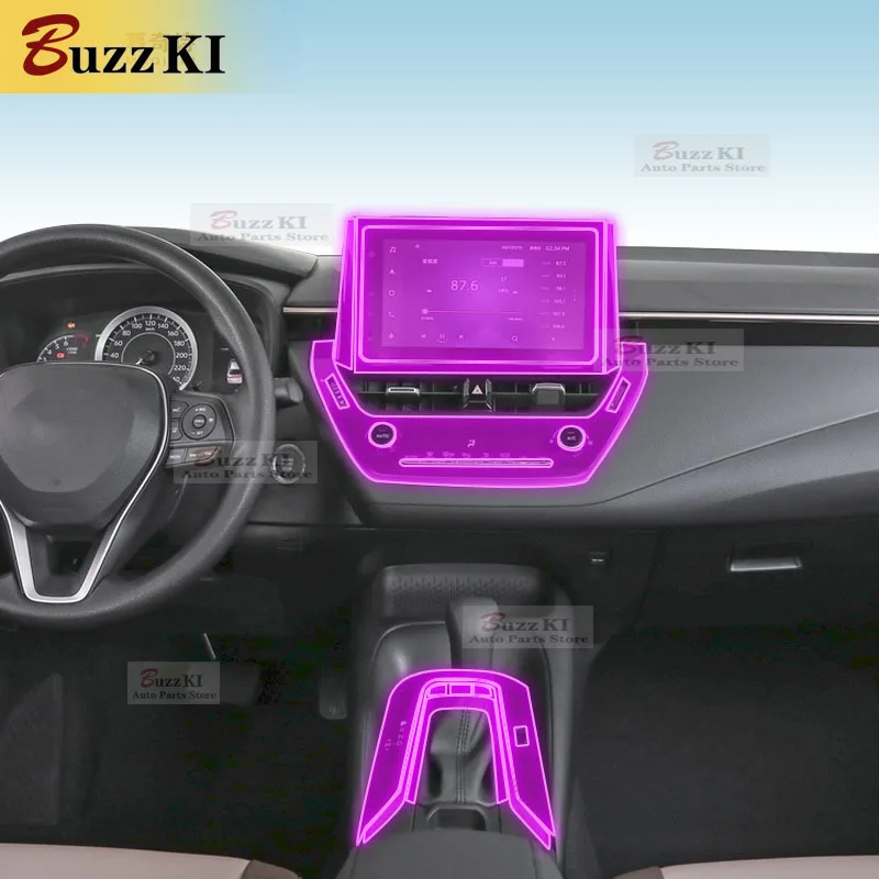

For Toyota Corolla 2022-2024 Car Interior Film Dashboard Navigation center console Anti-scratch transparent TPU Repair Car Film