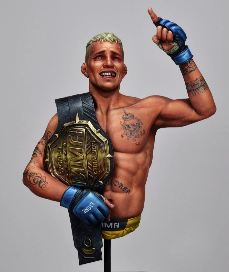 

Набор моделей бюста из литой смолы в масштабе 1/10, статуя боксера-истребителя в разобранном виде и неокрашенная