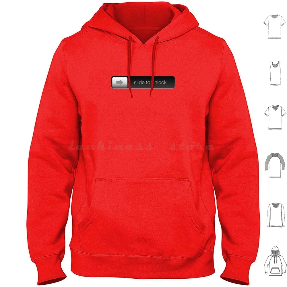 Slide To Unlock Hoodie cotton Long Sleeve Ios Slide To Unlock