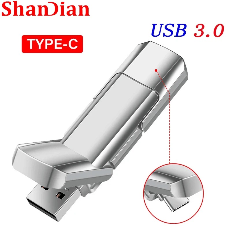 

SHANDIAN металлический флэш-накопитель, 3,0 ГБ, 64 ГБ