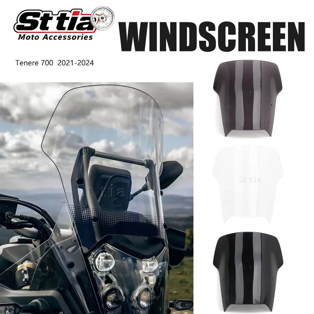 

New Motorcycle Accessories For Yamaha Tenere700 Tenere 700 TENERE 700 2021 2022 2023 2024 Windshield Wind Deflector Windscreen