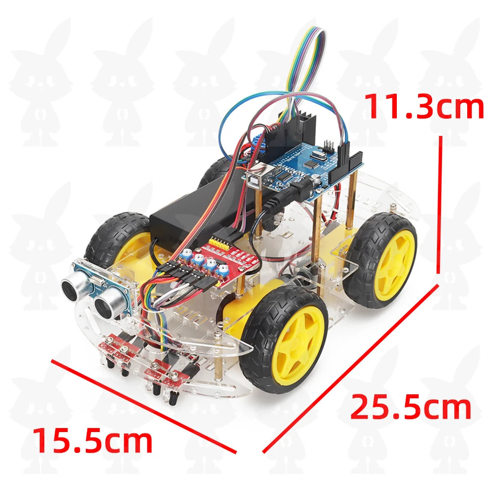 4WD Smart Robot Car Kit For Arduino Programming Starter Robotic For Educational School Project Complete Professional Coding Kits