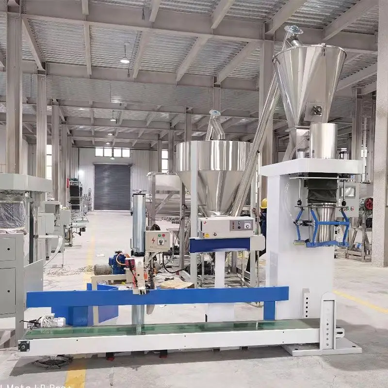 กึ่งอัตโนมัติ SS316L 10 กก. 25 กก. 50 กก. เครื่องบรรจุถุงเกลือน้ําตาลสําหรับเกลือ