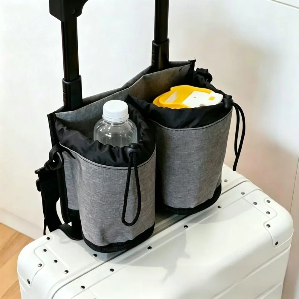 1pc Luggage Cup Holder Free Hand Design Universal Fit Travel Mug Holder Stretchable Strap Durable Construction