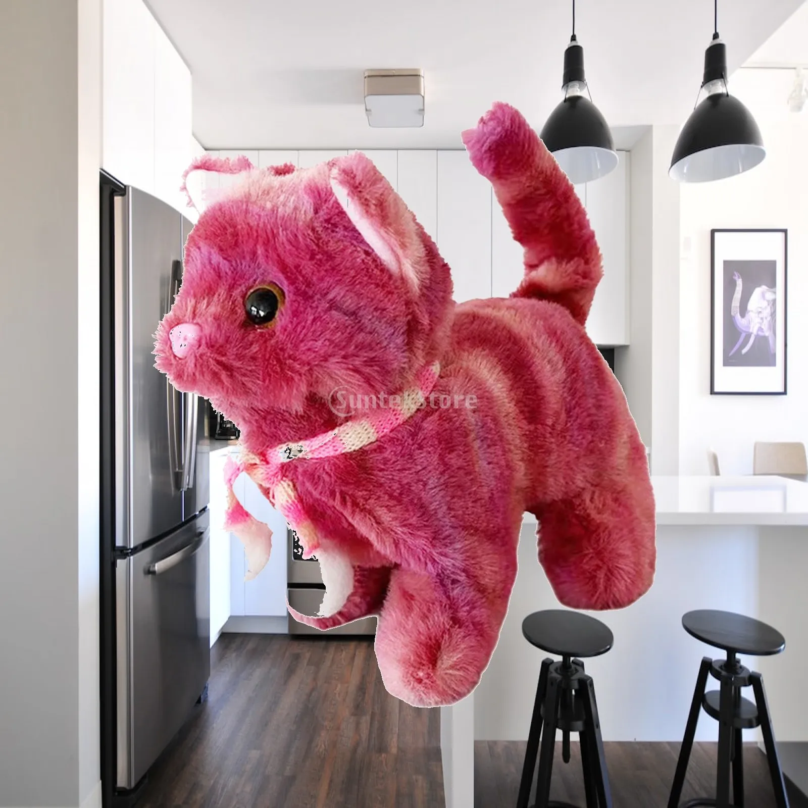 

Robotic Cat Kitty Toy Cat Kitty Toy Animated Toy Touch Control Meow Kitten Robot Cat Plush Toy for Kids Children Birthday Gifts