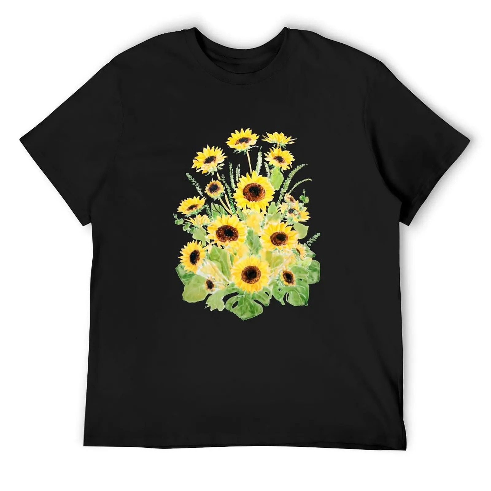 sunflowers and leaves arrangement T-Shirt vintage t shirts sports fans new edition t shirts for men