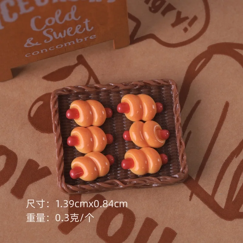 5pcs Mini Bread Kosher Toast Cat Paw Bread Cake Kitchen Scene Dessert Toys Food Play Simulation Diy Resin Accessories Home Decor