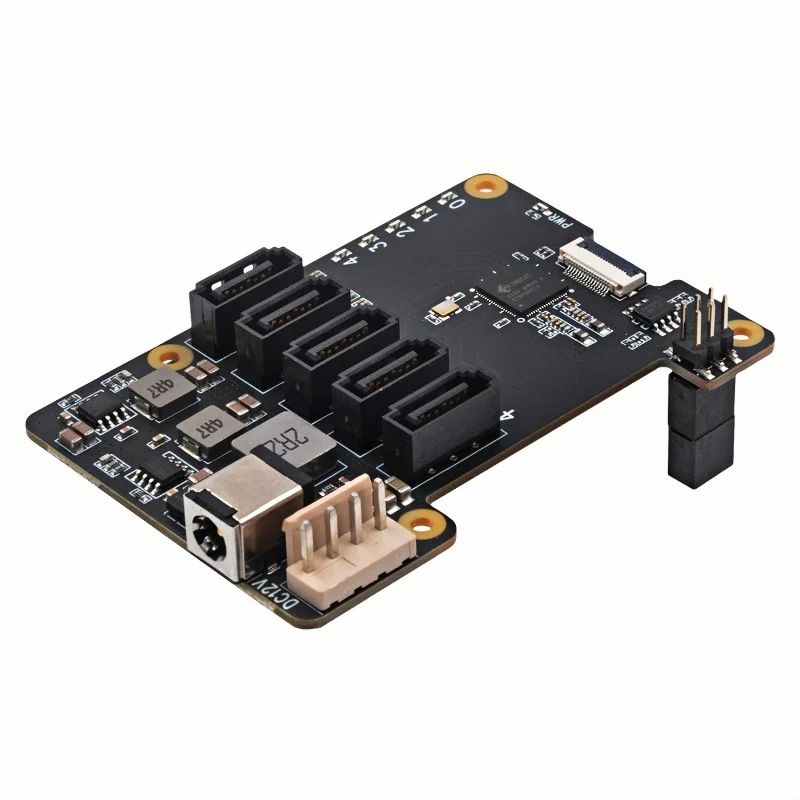 X1009 para Raspberry Pi 5 PCIE para escudo SATA de 5 portas (NÃO suporte para bota de HDD/SSD)