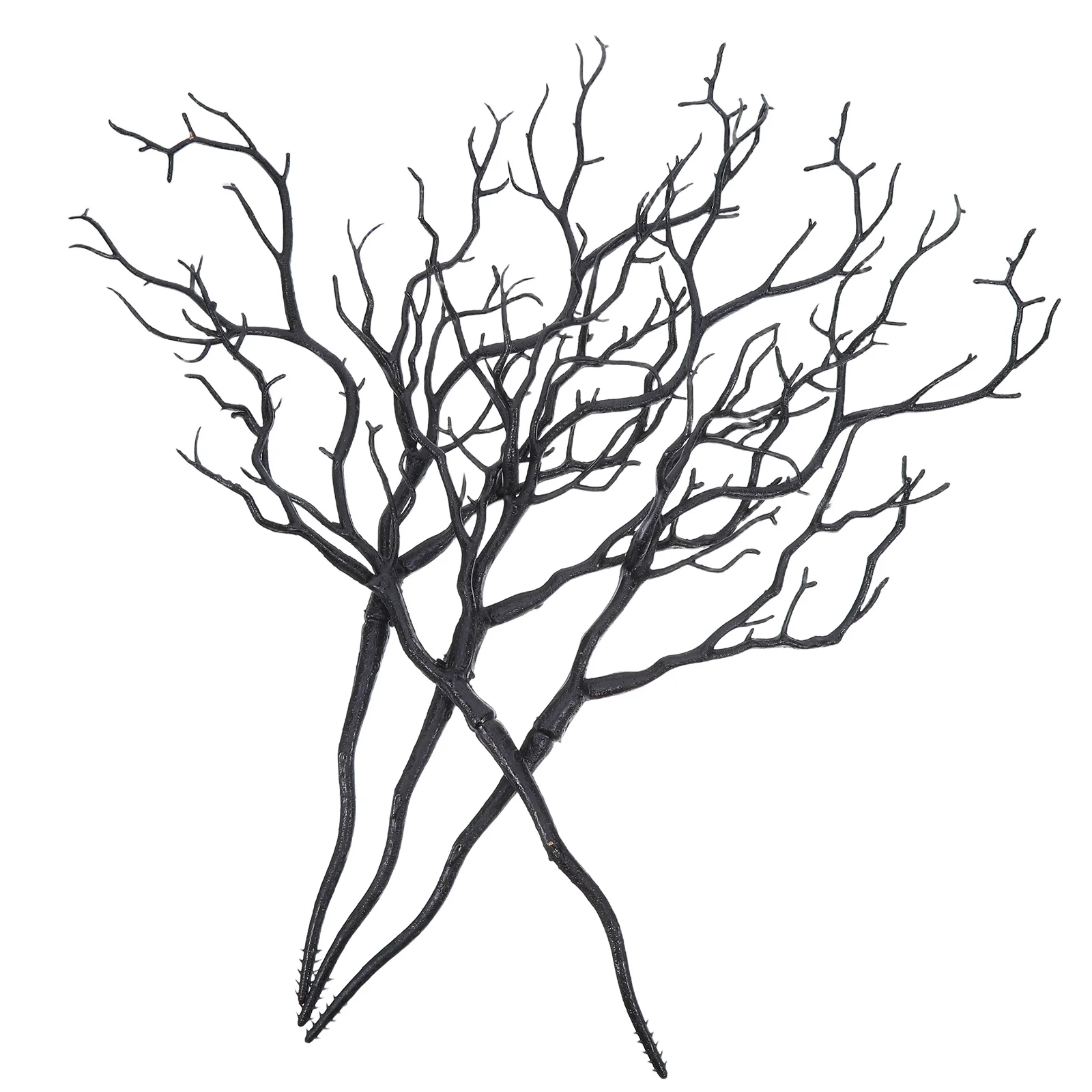 

4pcs Artificial Tree Branches For Vase Black Curly Birch Stems Fake Wood Decorative Twigs Tall Dried Branches Tabletop Wedding