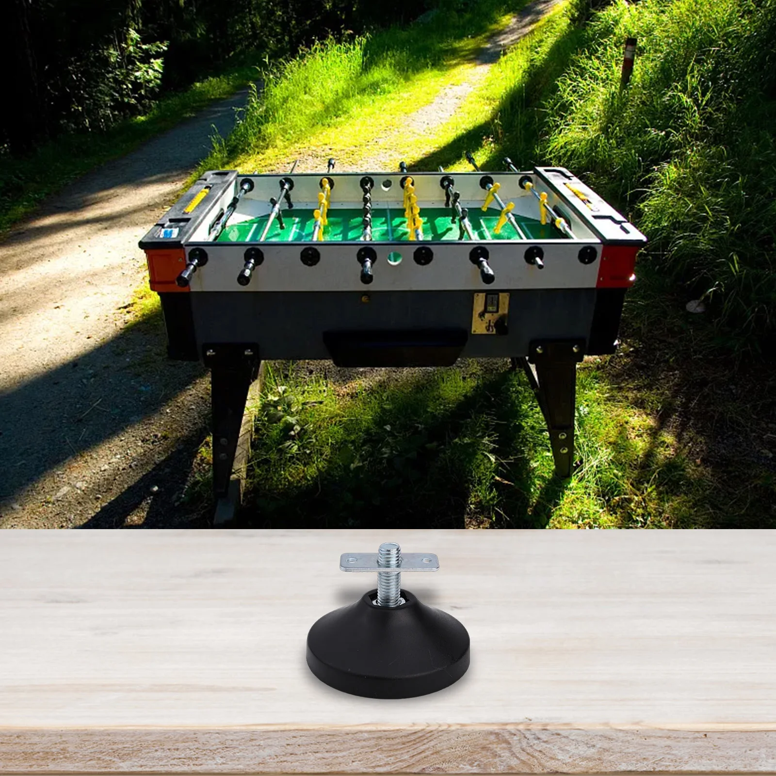 

Комплект из 4 регулируемых опор (88*88*68 мм) для бильярдного/настольного футбола стола, черные, удобные в использовании