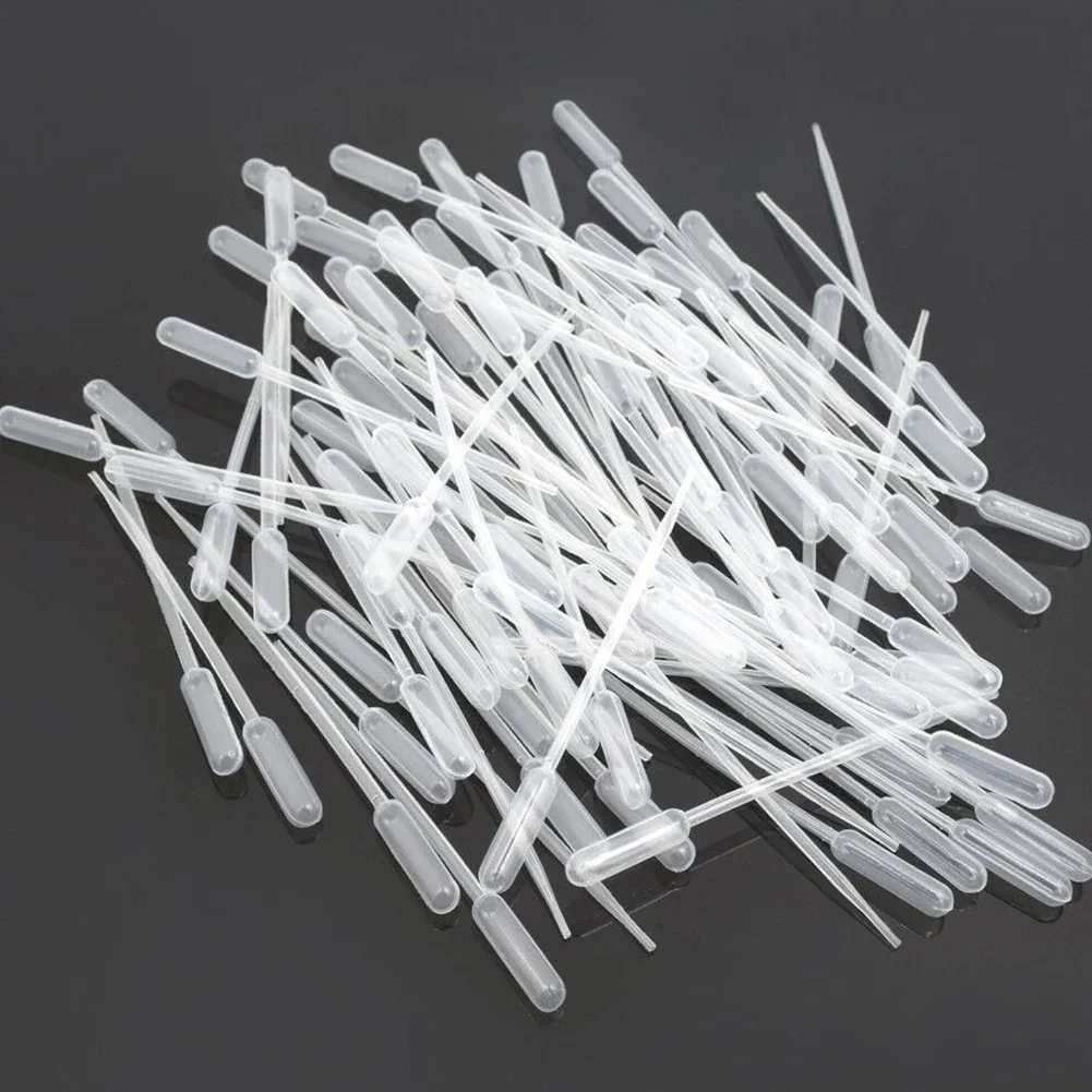 50pcs 1/2/3ML Disposable Plastic Laboratory Pipette Pasteur Pipettes Dropper Experiment Supplies Essential Oils Pipettes Makeup