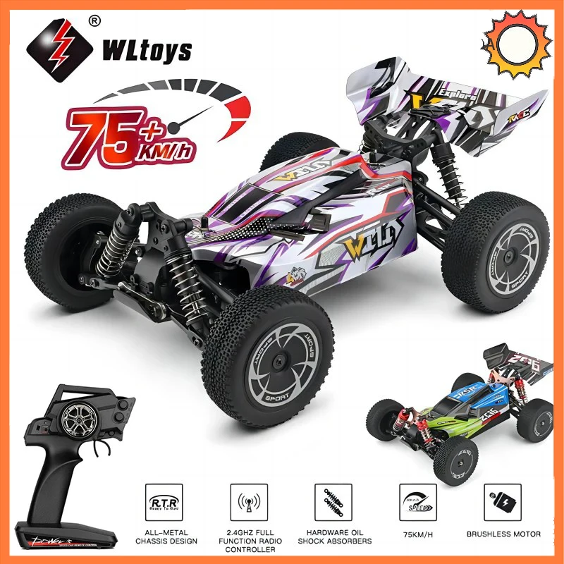 

WLtoys 144016 быстрые радиоуправляемые автомобили 35 км/ч или 75 км/ч 1/14 внедорожник 4WD Дрифт игрушки, 2,4G монстр-Трак с дистанционным управлением для взрослых и детей