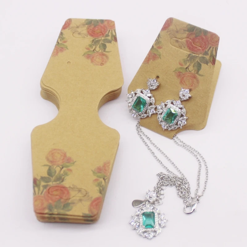 100pc/lot multi design printed Jewelry Necklace earring set card flower and bird styles hair accessoreis bracelet dispaly card